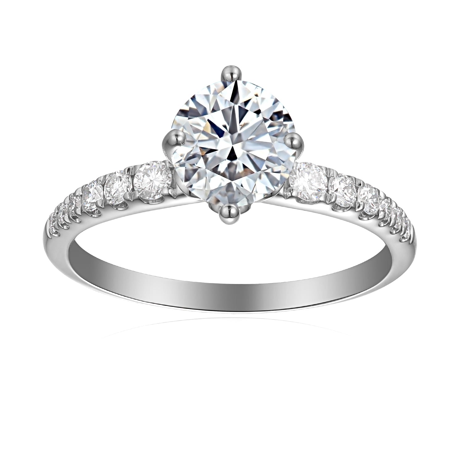 1 Carat Round Semi Mount Ring