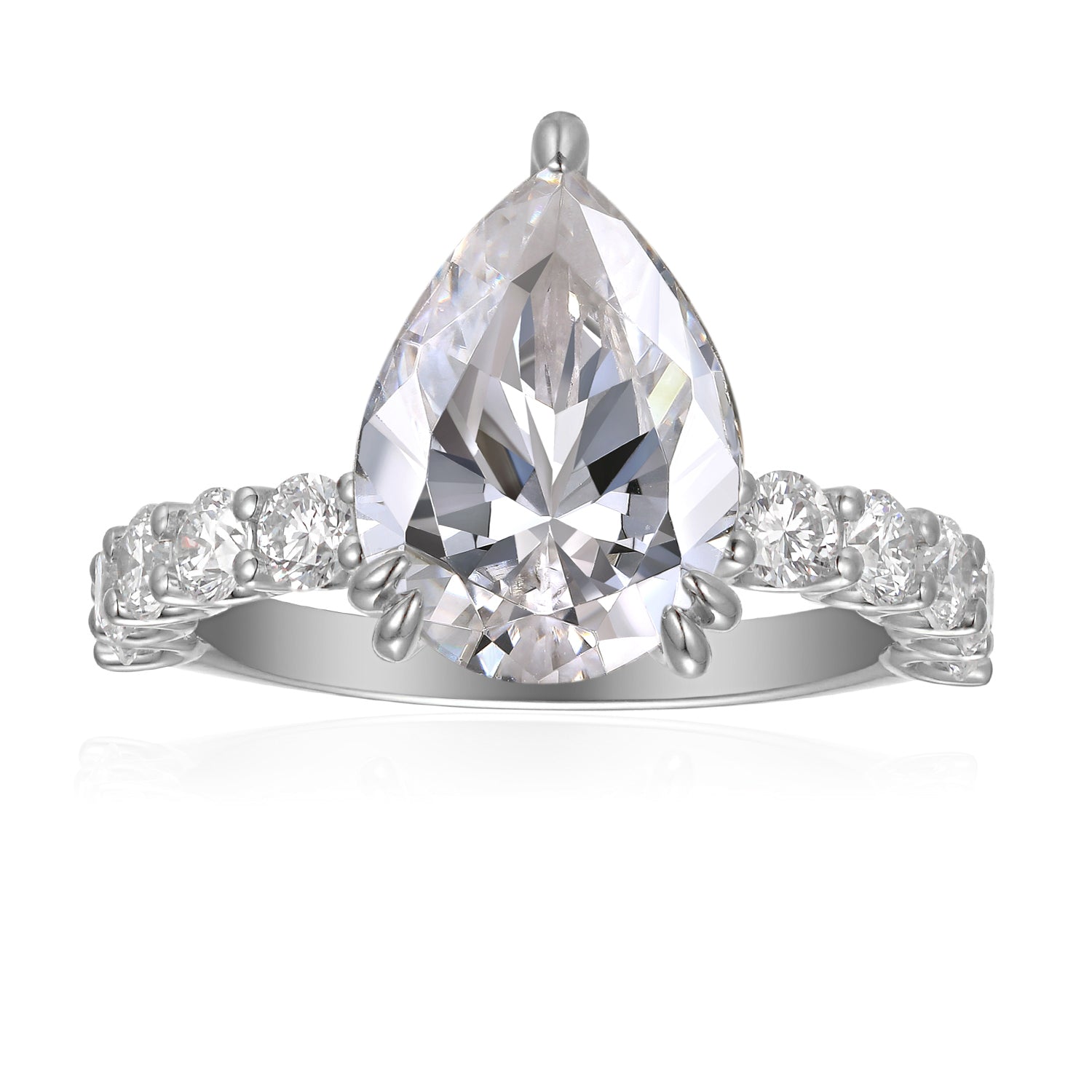 3 Carat Pear Semi Mount Ring