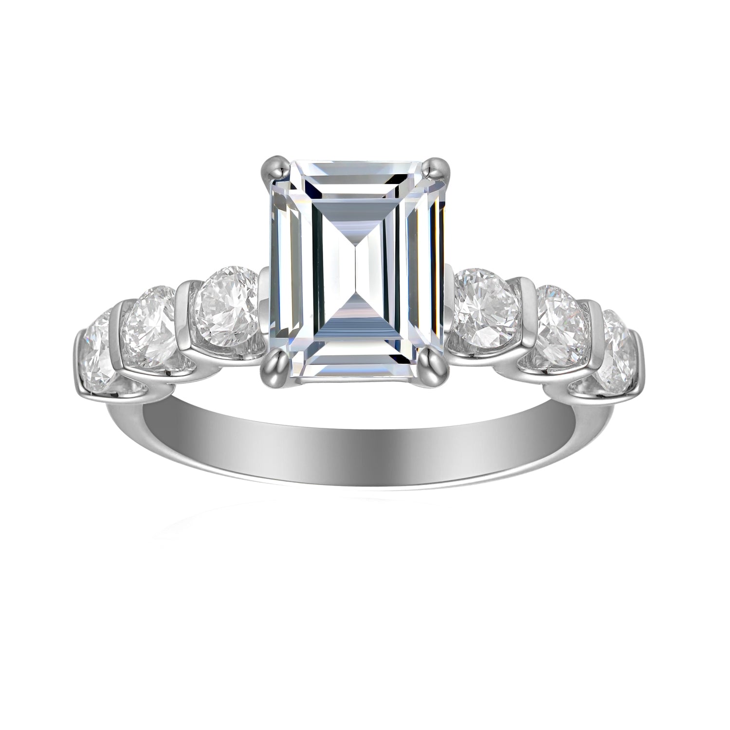 1.75 Carat Emerald Semi Mount Ring