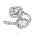 0.75 Carat Emerald Semi Mount Ring