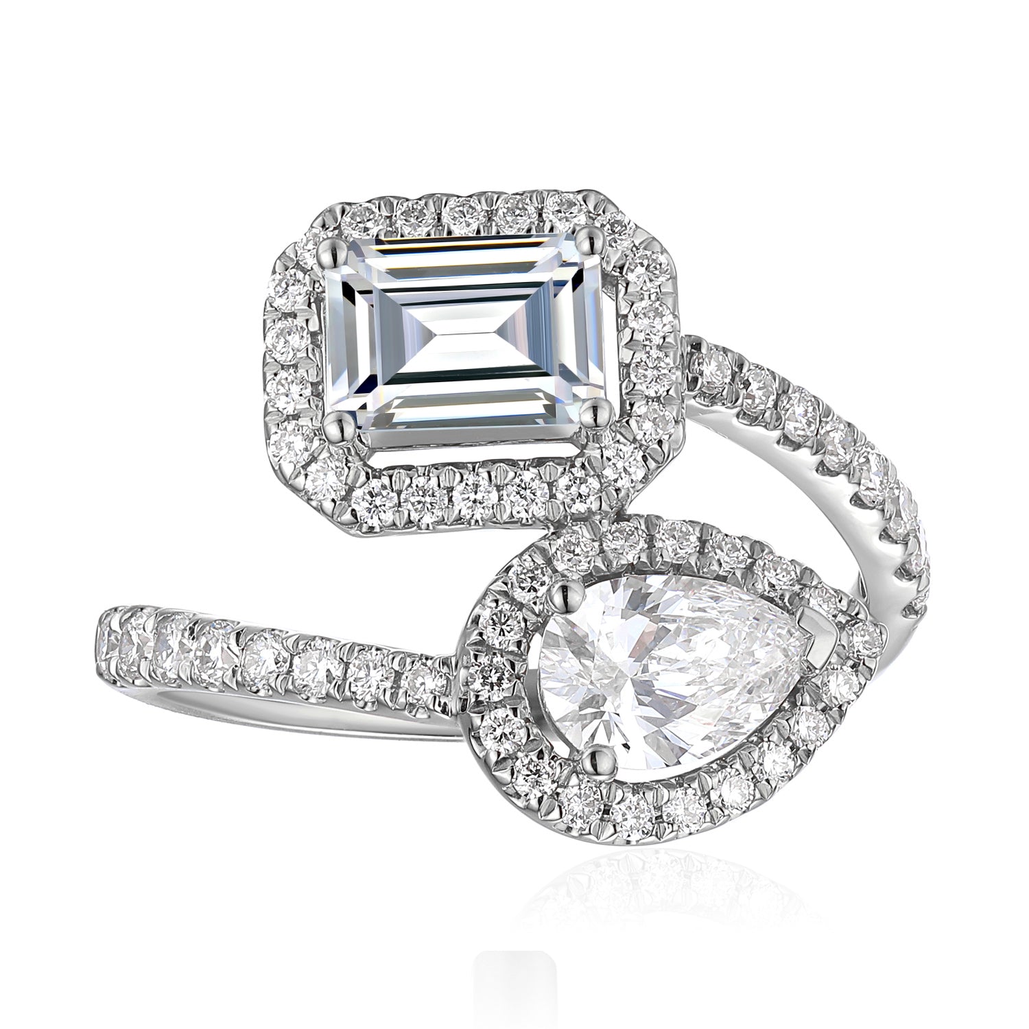 0.75 Carat Emerald Semi Mount Ring