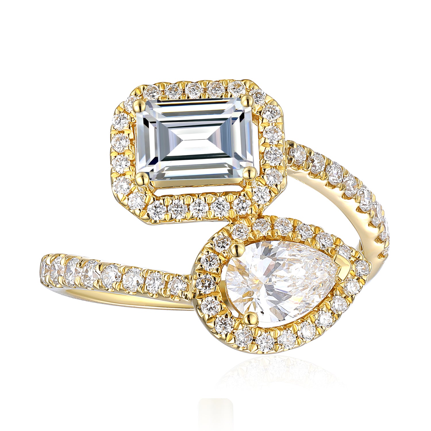 0.75 Carat Emerald Semi Mount Ring