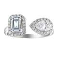 0.75 Carat Emerald Semi Mount Ring