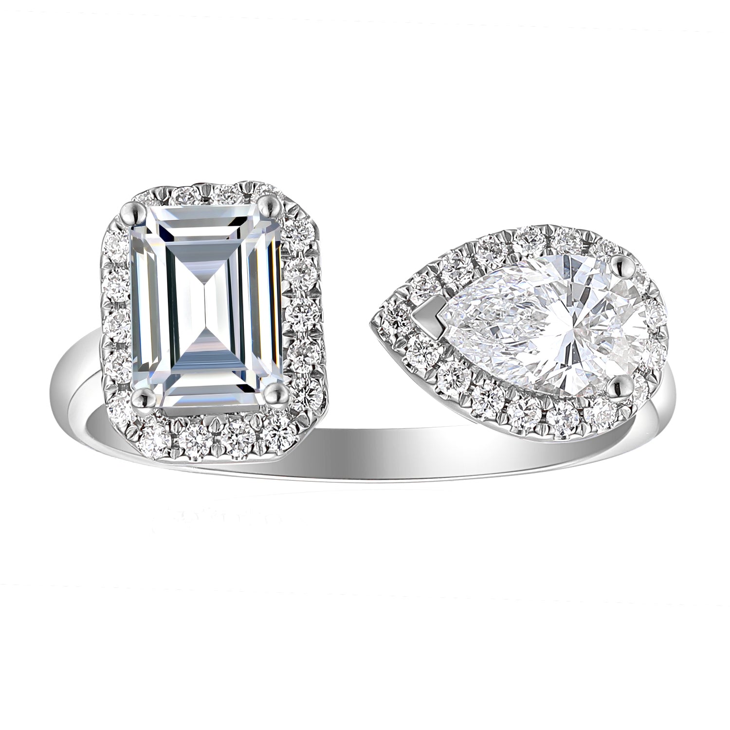0.75 Carat Emerald Semi Mount Ring