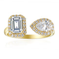 0.75 Carat Emerald Semi Mount Ring