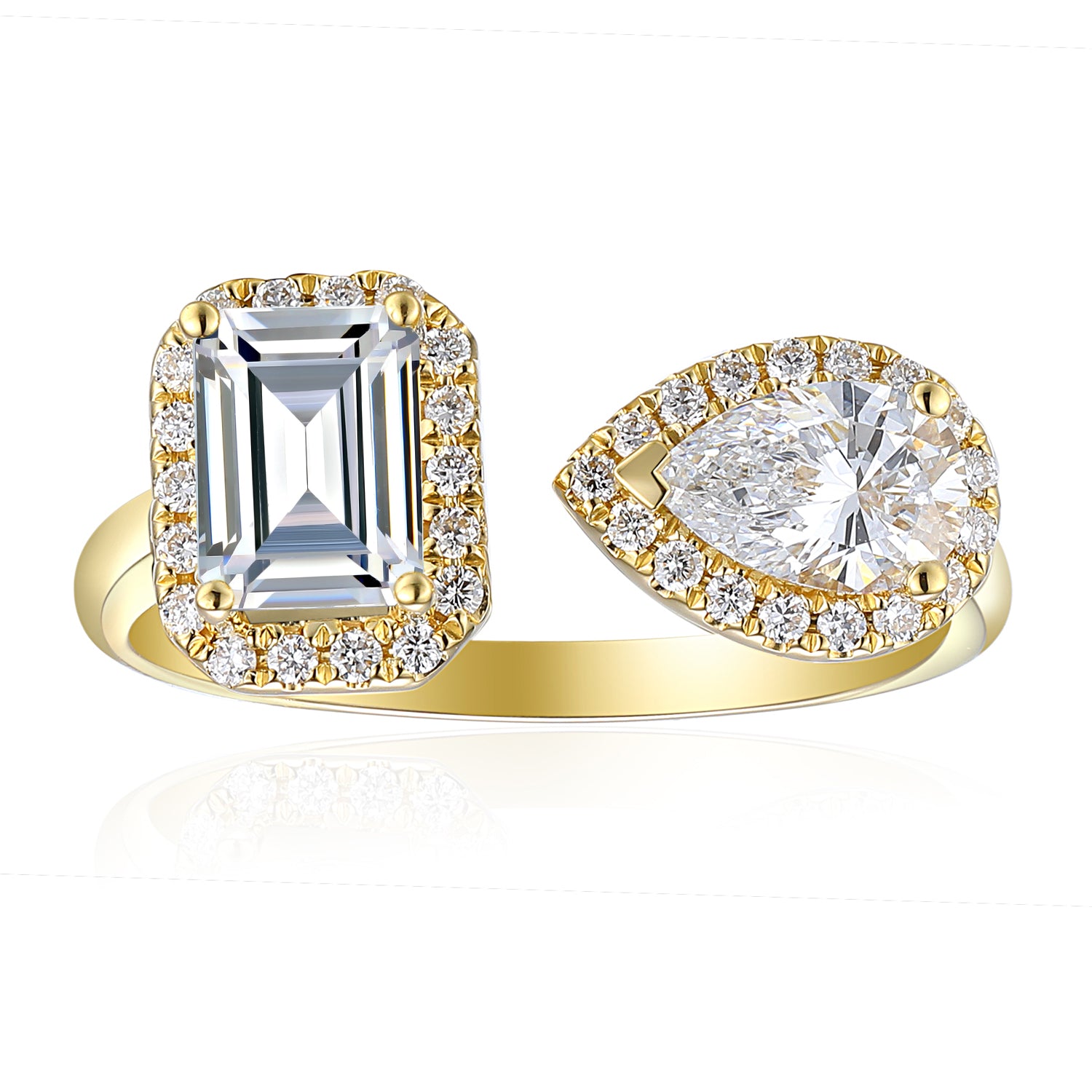 0.75 Carat Emerald Semi Mount Ring