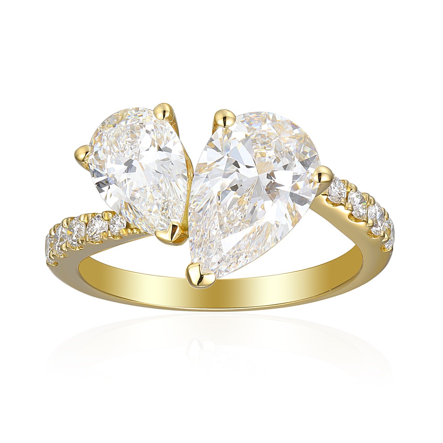 3 Carat Pear Semi Mount Ring
