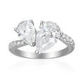 3 Carat Pear Semi Mount Ring