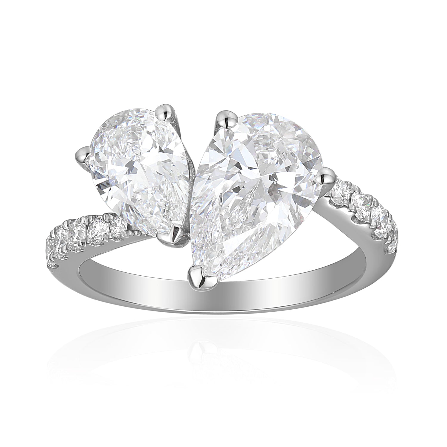 3 Carat Pear Semi Mount Ring