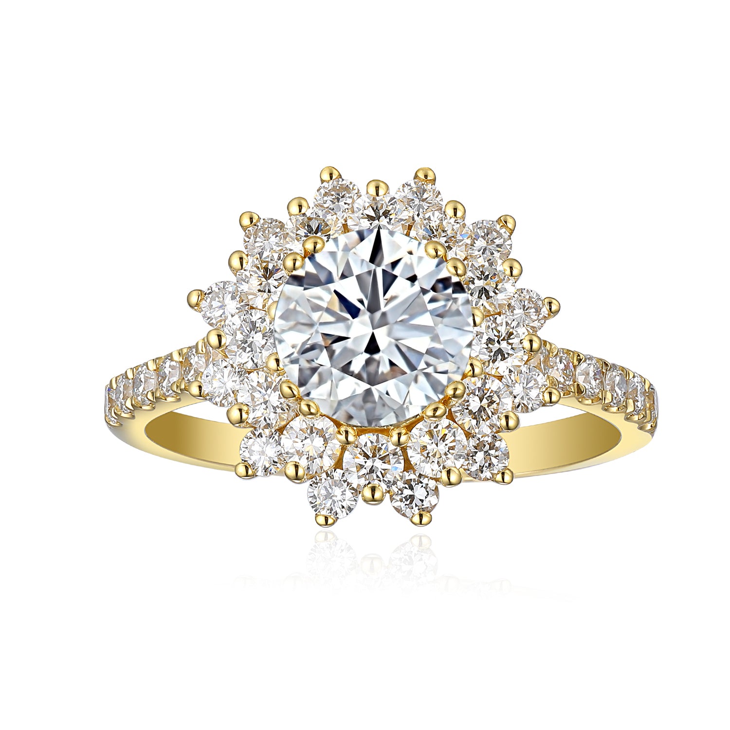 1 Carat Round Semi Mount Ring