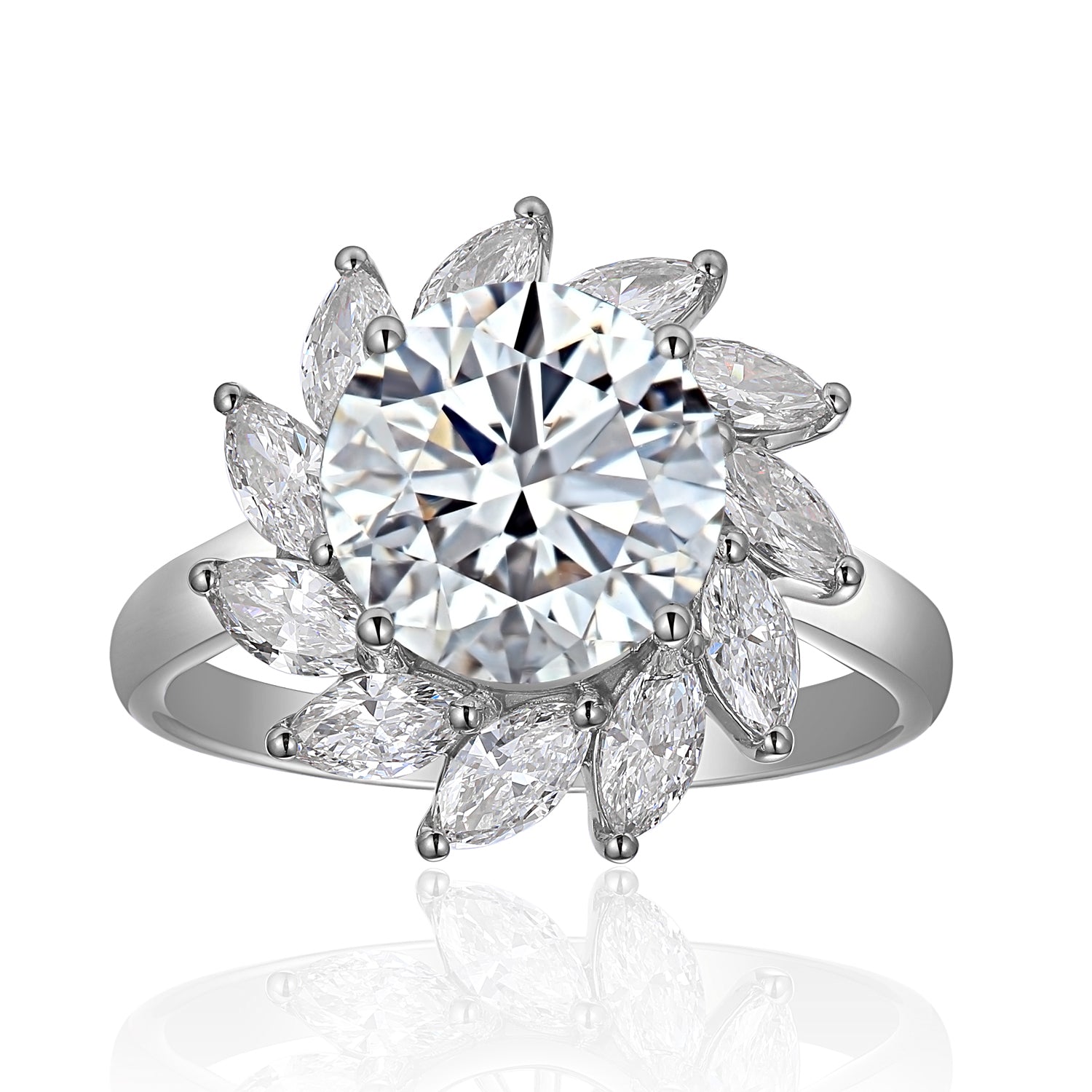 2 Carat Round Semi Mount Ring