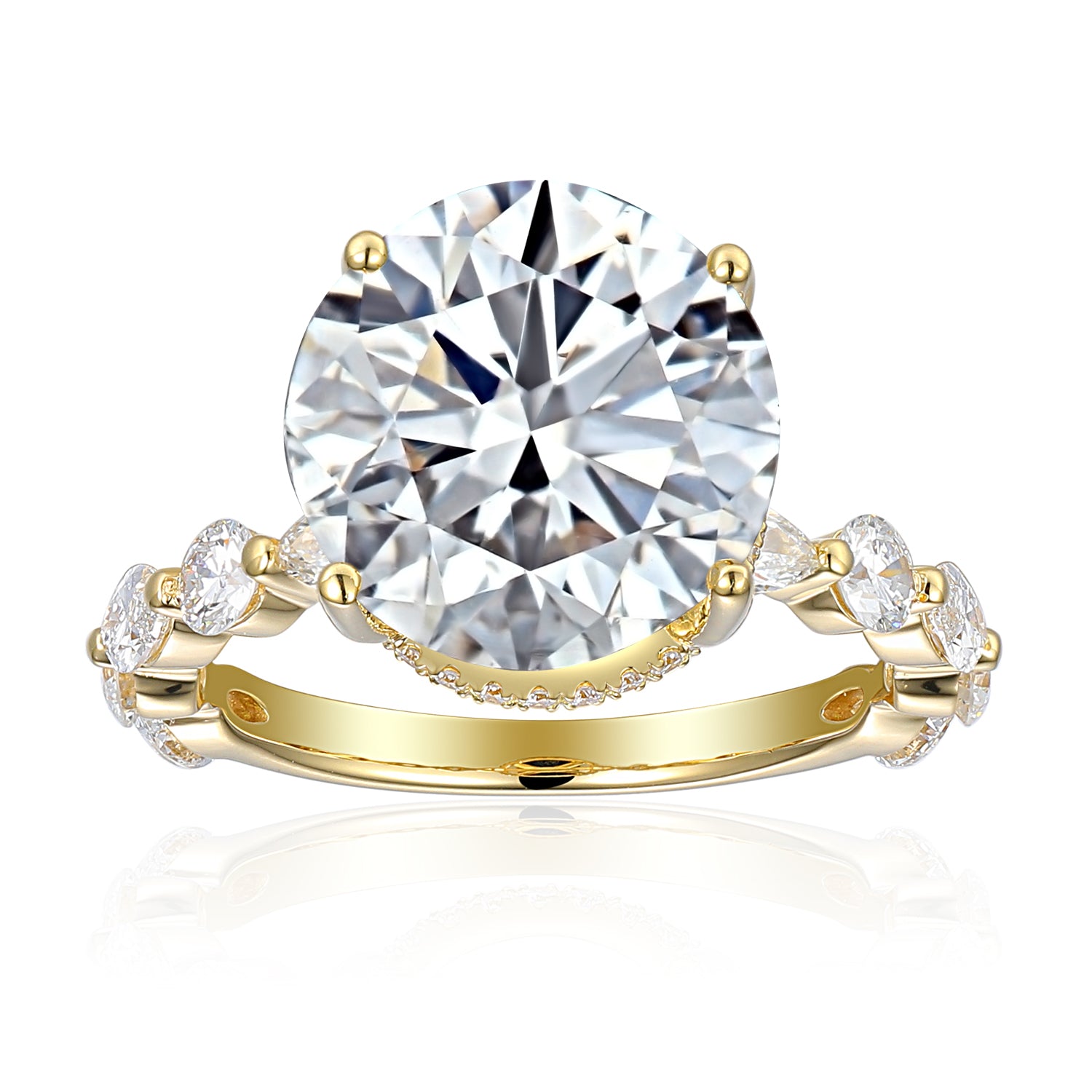 5 Carat Round Semi Mount Ring