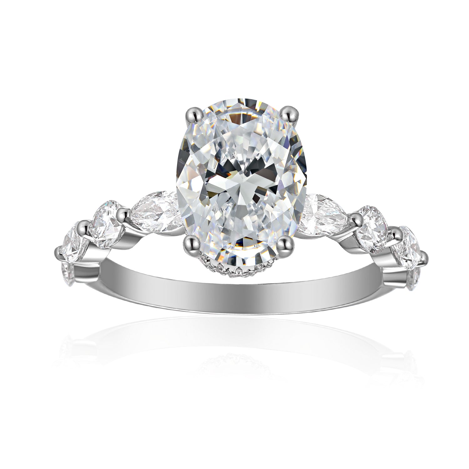 5 Carat Oval Semi Mount Ring