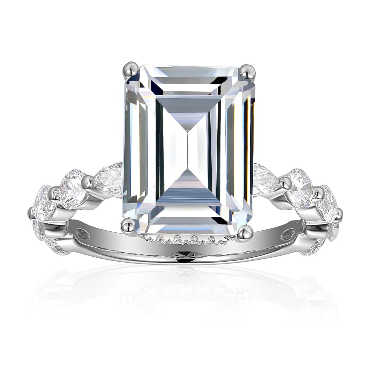 5 Carat Emerald Semi Mount Ring