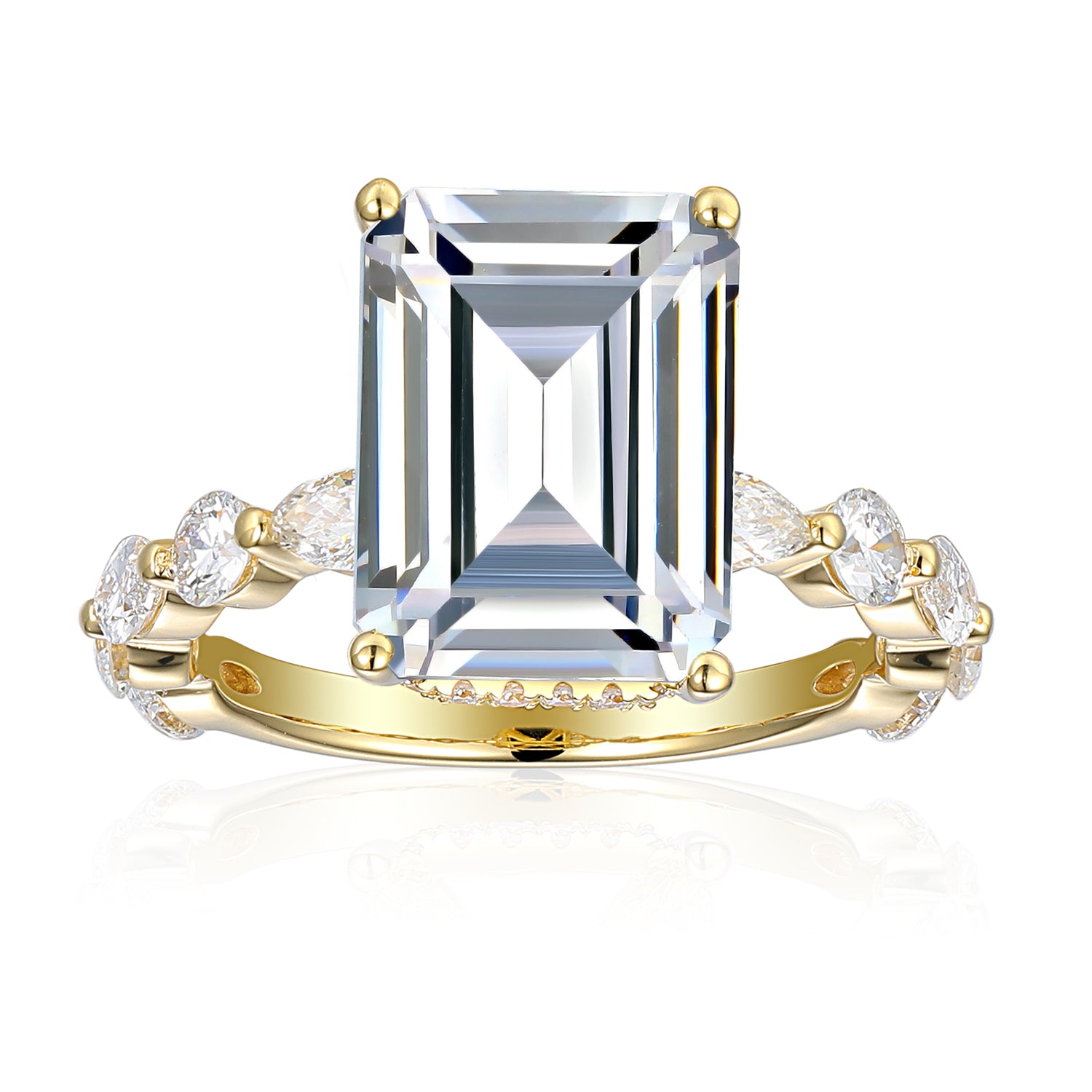4 Carat Emerald Semi Mount Ring