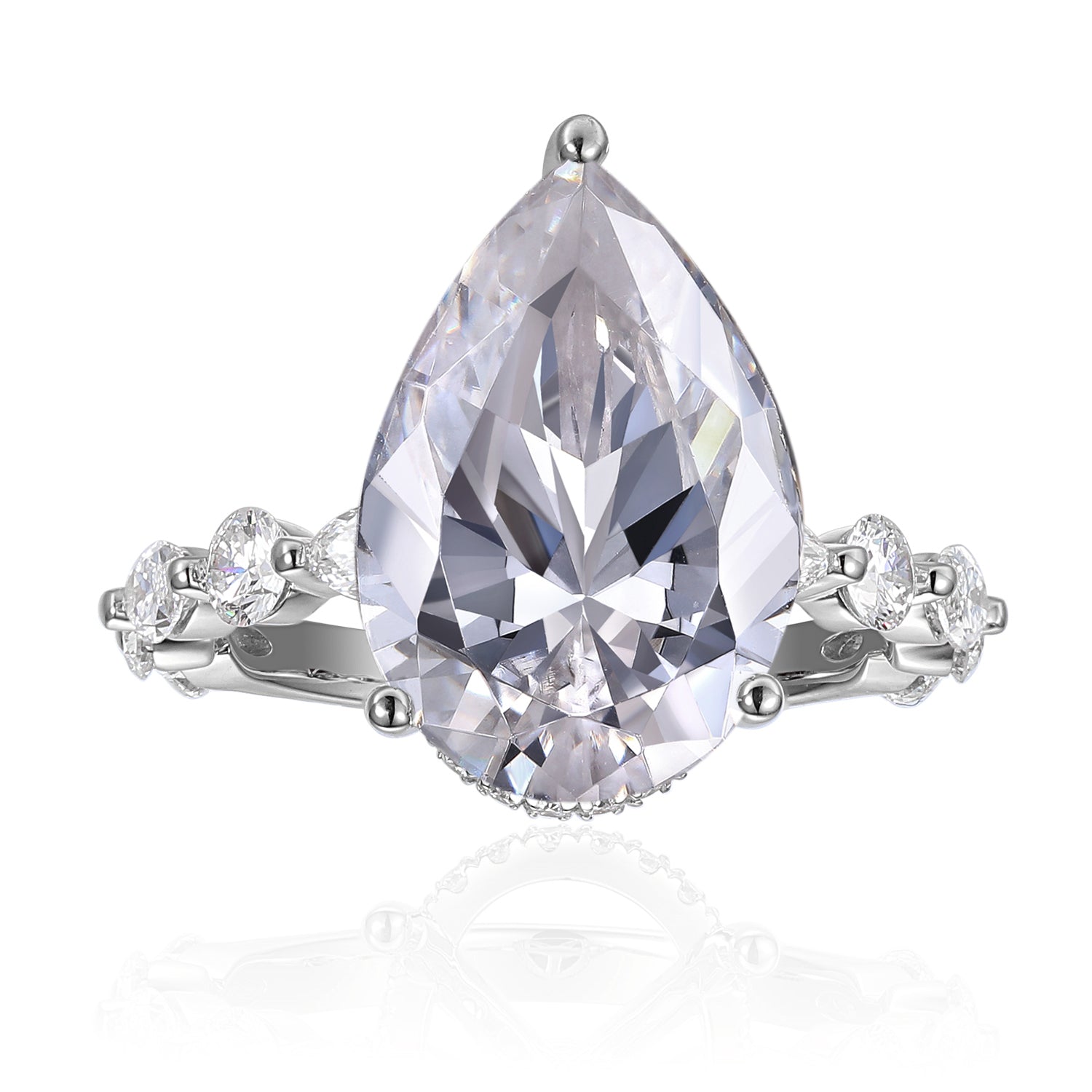 5 Carat Pear Semi Mount Ring