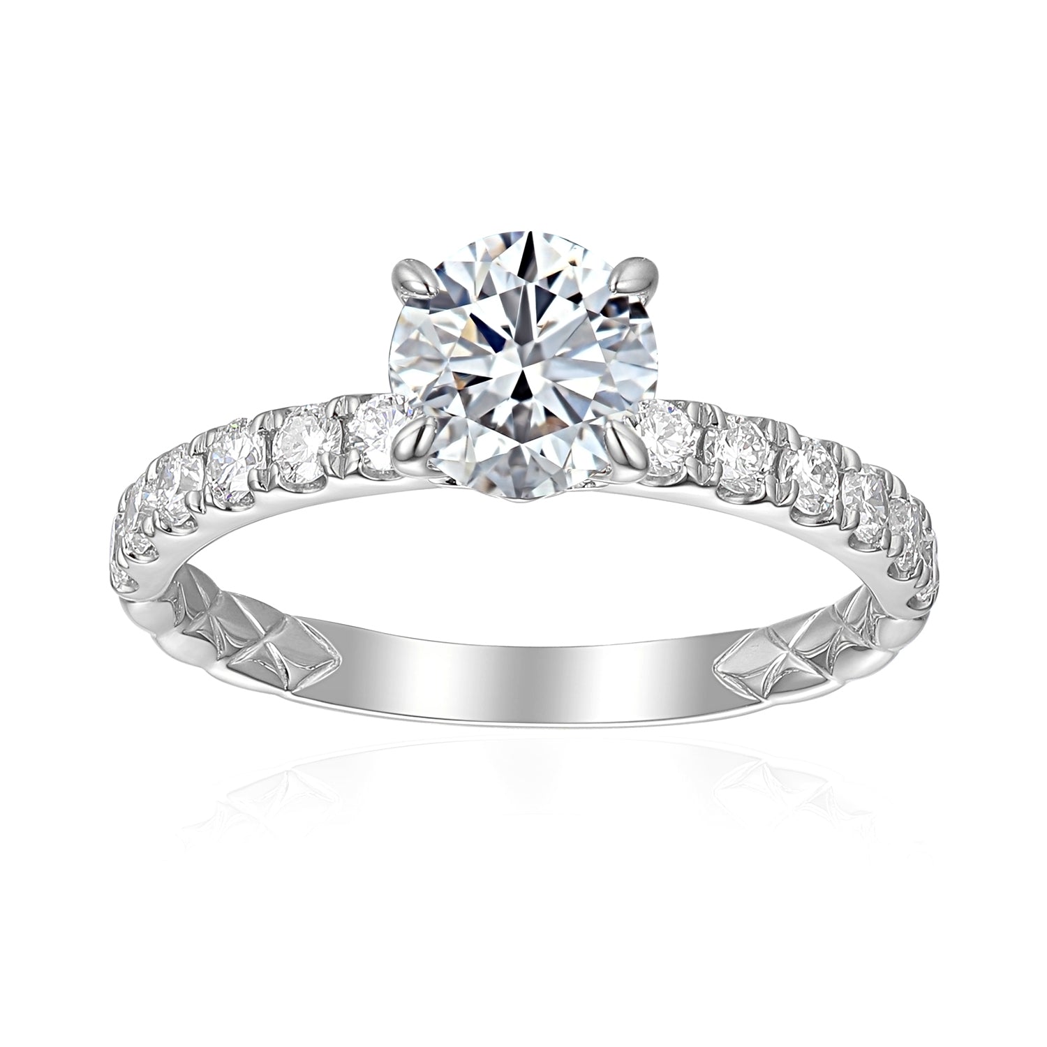 1.5 Carat Round Semi Mount Ring