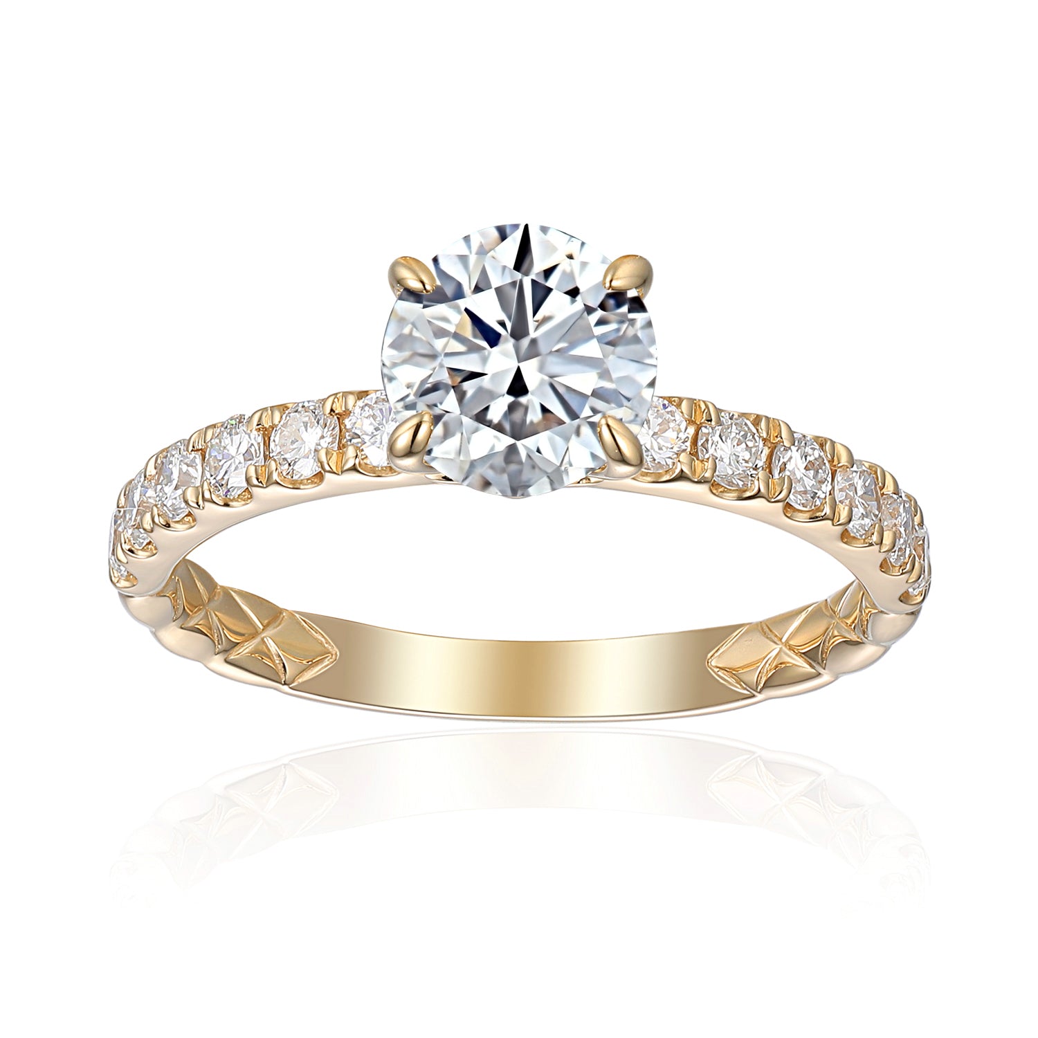 1.5 Carat Round Semi Mount Ring