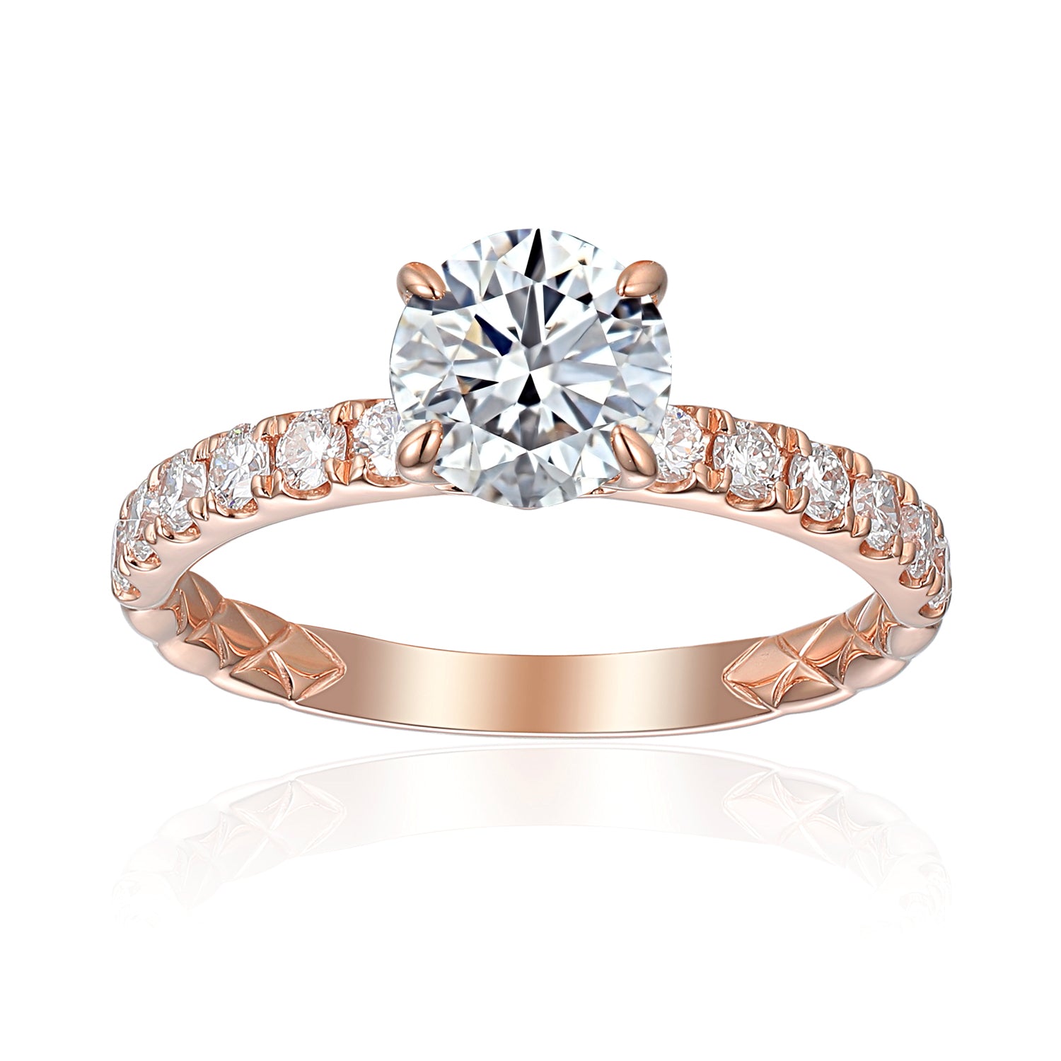 1.5 Carat Round Semi Mount Ring