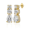 2.5 Carat Pear Semi Mount Earrings