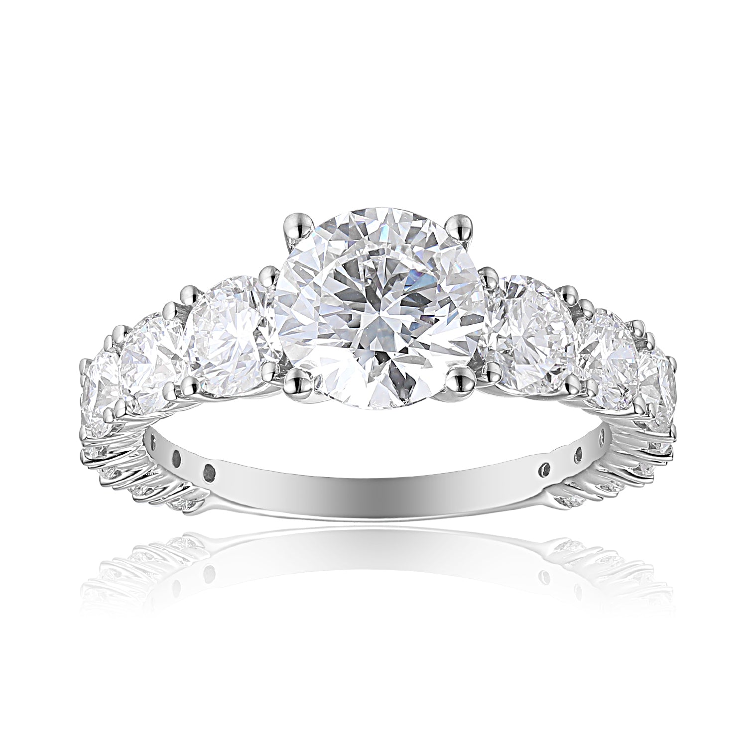 2.5 Carat Round Semi Mount Ring