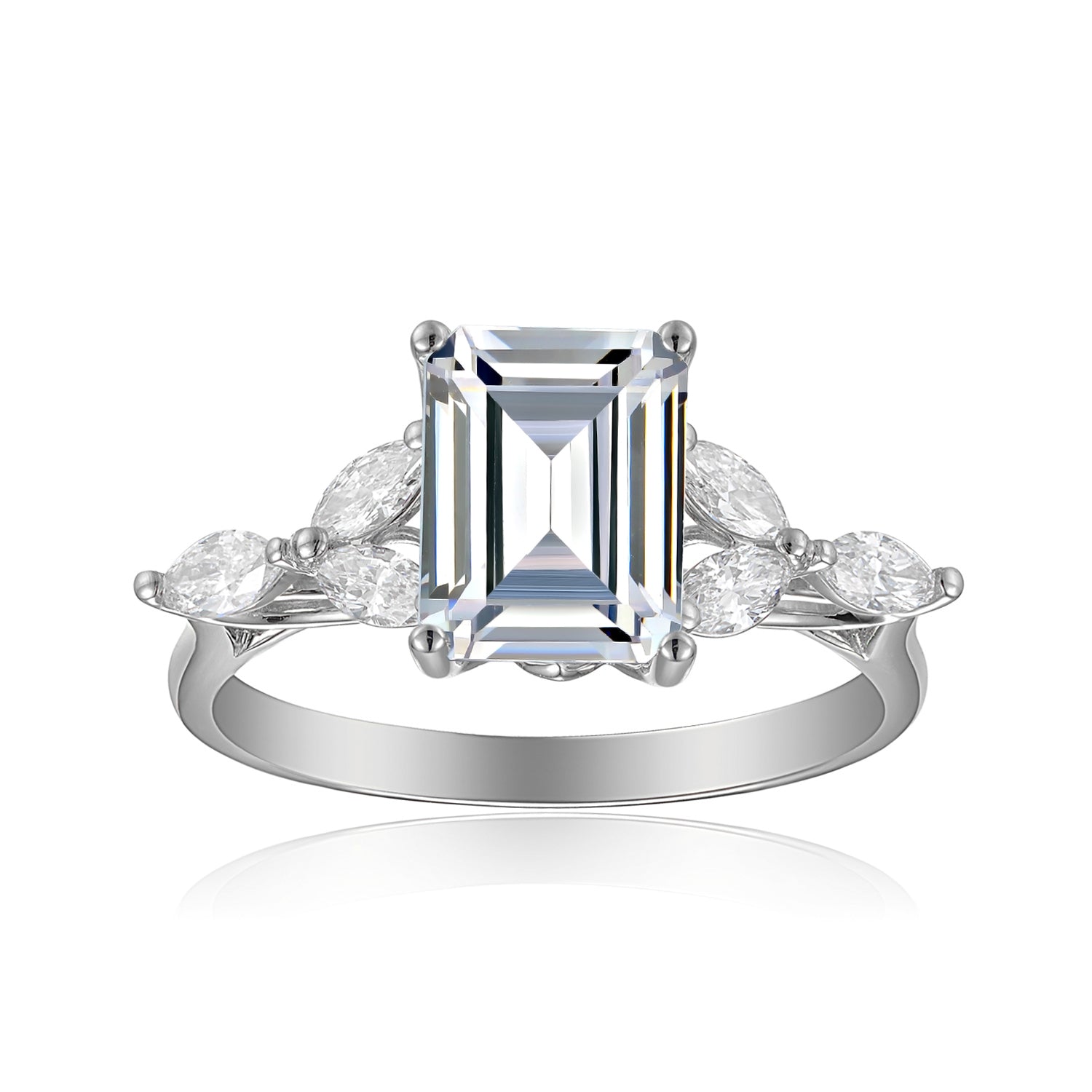 2 Carat Emerald Semi Mount Ring
