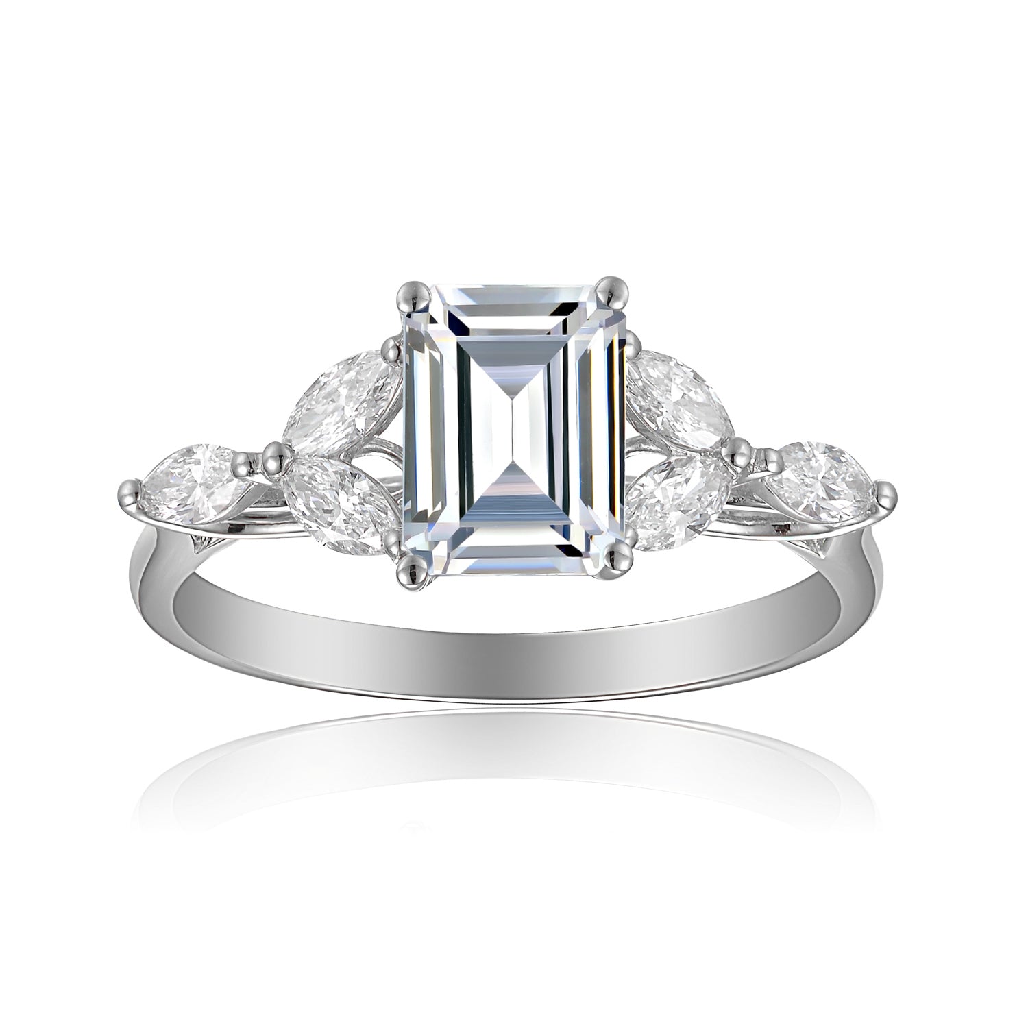 1 Carat Emerald Semi Mount Ring