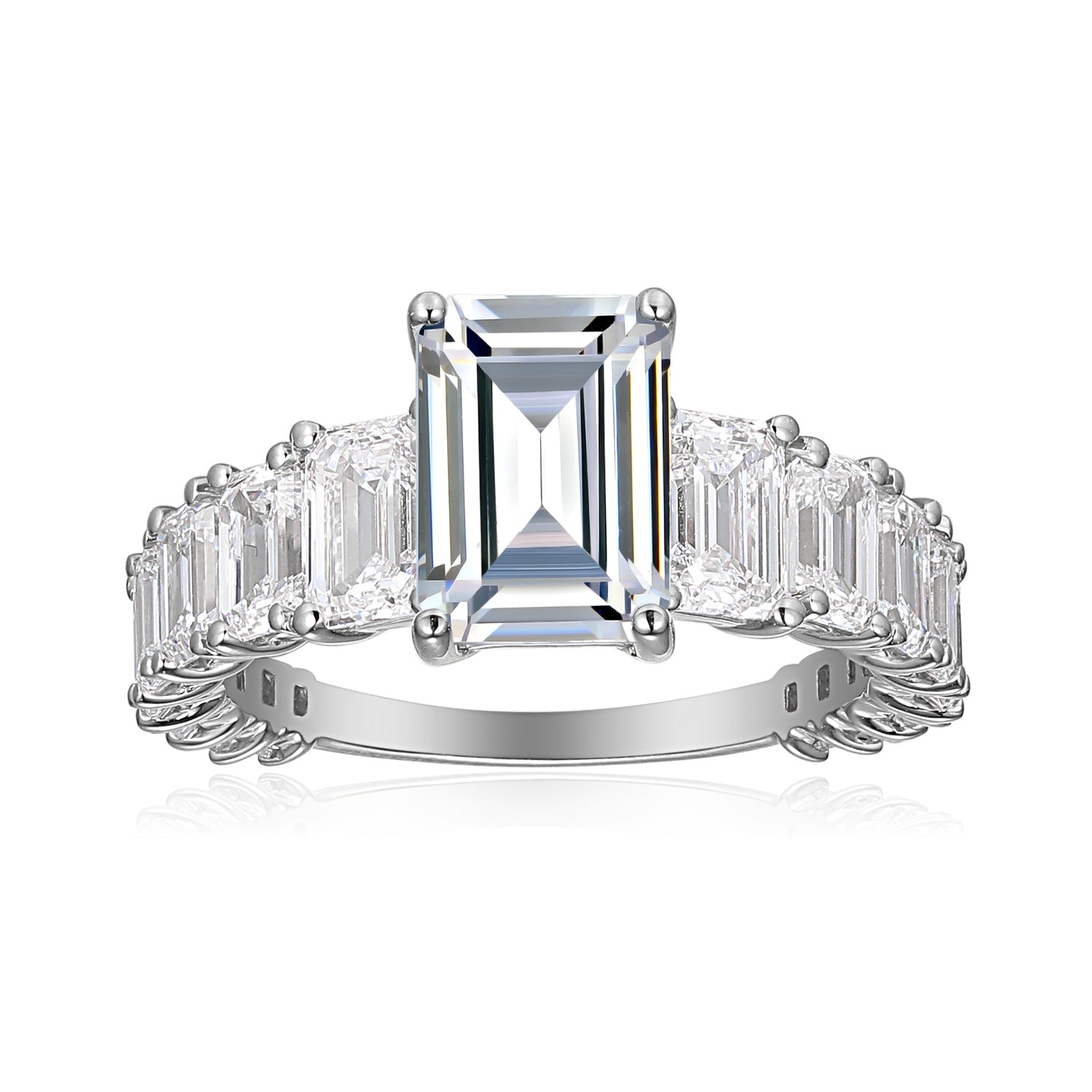 3.5 Carat Emerald Semi Mount Ring